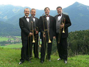 The trombone  quartet OPUS 4 with trombonists of the Gewandhausorchesters Leipzig