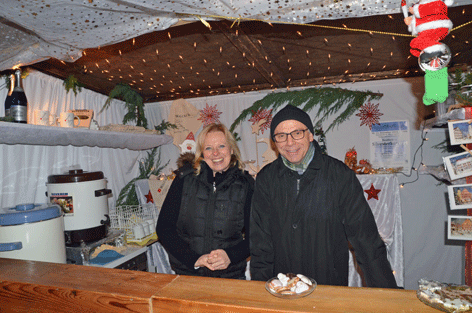 nos membres Ute et Thomas dans norte stand de l'orgue