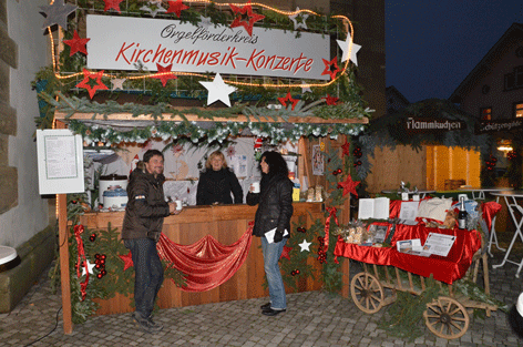Notre stand de l'orgue sur le marché de Noel 2014